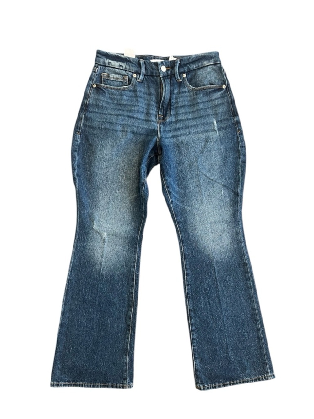 Good American Good Petite Mid Rise Bootcut Jeans - Size 28